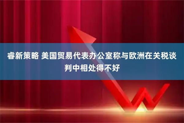 睿新策略 美国贸易代表办公室称与欧洲在关税谈判中相处得不好
