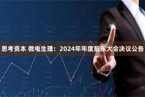思考资本 微电生理：2024年年度股东大会决议公告